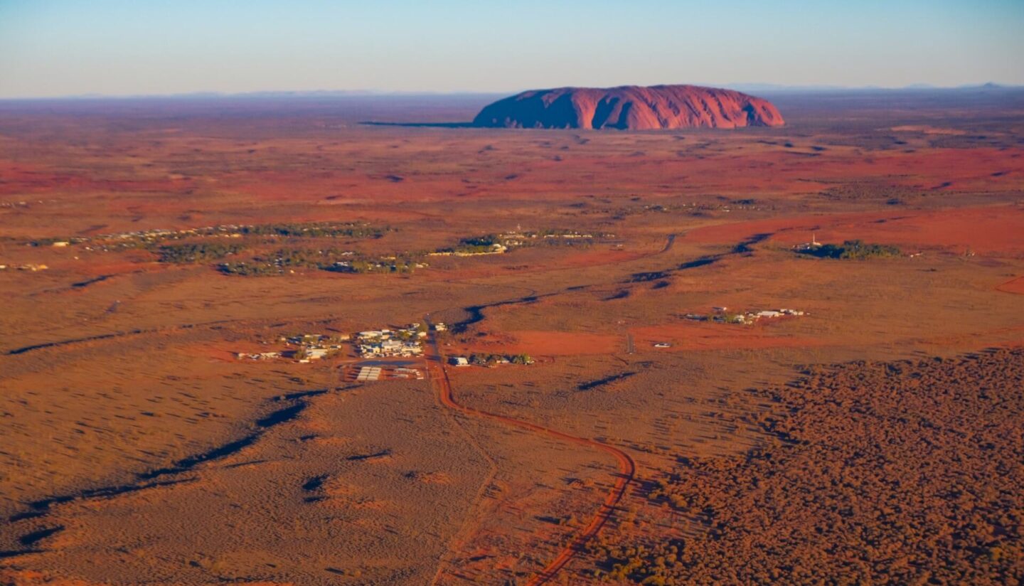 ayers rock resort from above